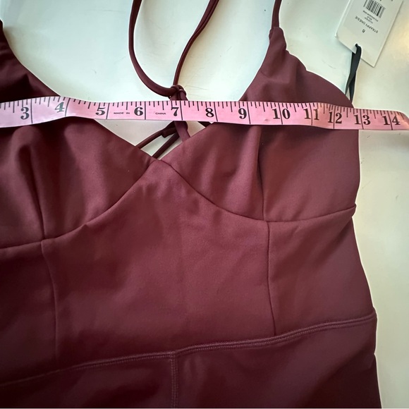 IVL Collection (Revolve) Strappy Stretch Nylon Onesie In Windsor Wine NWT 8 - Picture 12 of 16